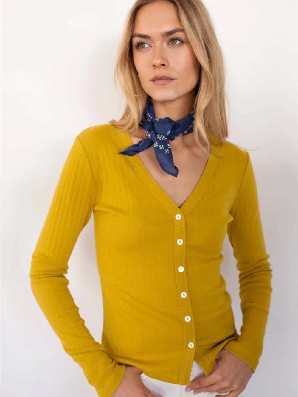 MAREA Pointelle Cardigan